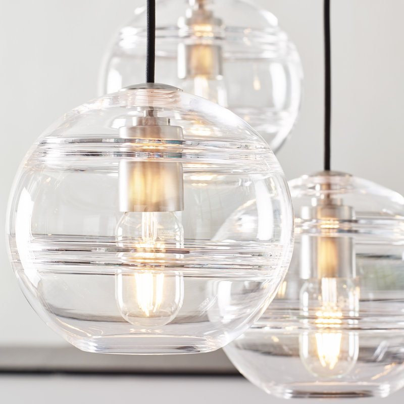 Sedona 4 - Light Pendant, Yes, Satin Nickel, Clear