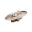 Table basse ovale en marbre de luxe avec pieds en titane doré-129032242-129032244