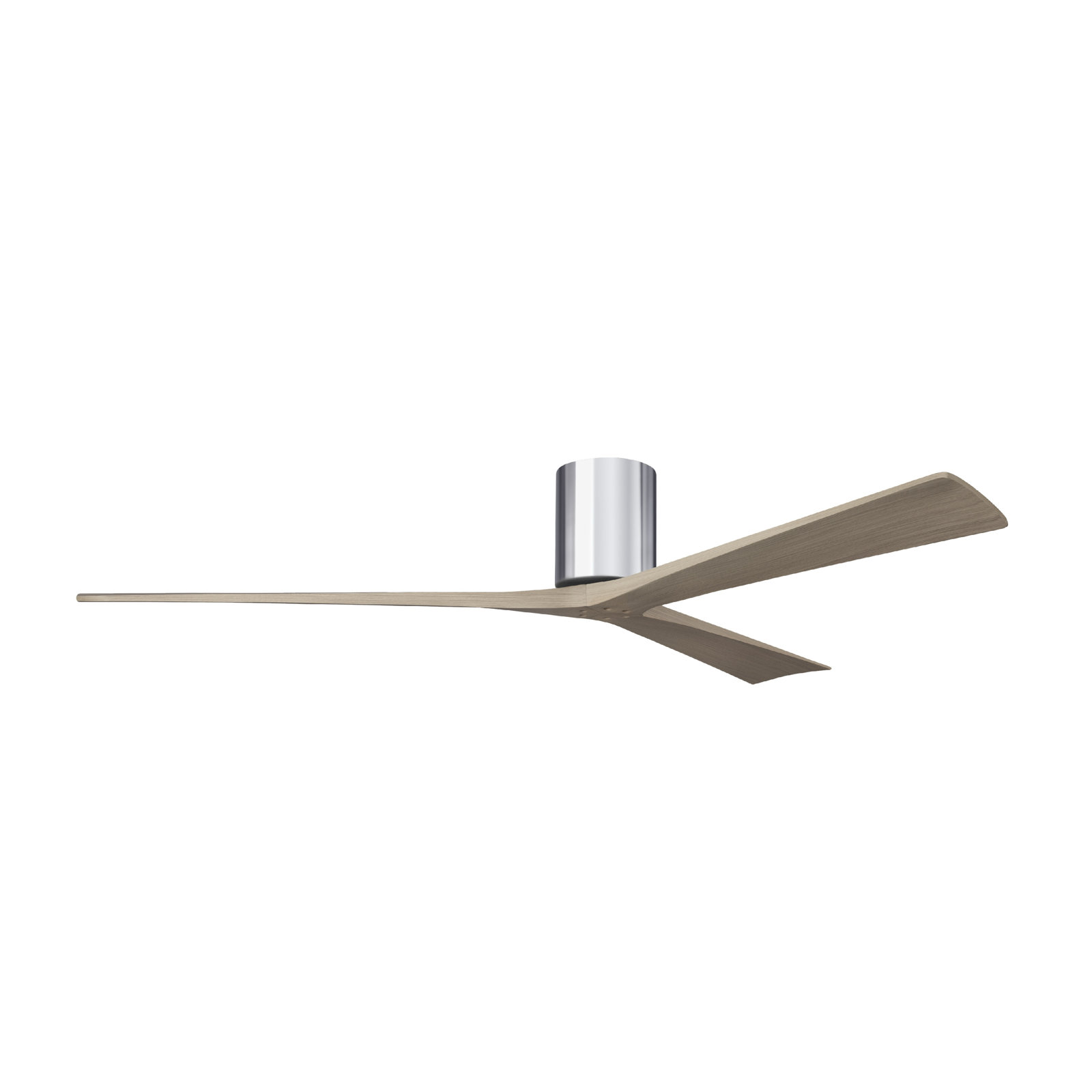 Olivier 3 Blade Ceiling Fan, Polished Chrome, Gray Ash Tone, 72"