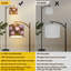 Lampe sur pied à arc de jardin avec onde papillon et scène de pivoine foncée avec télécommande et abat-jour à DEL