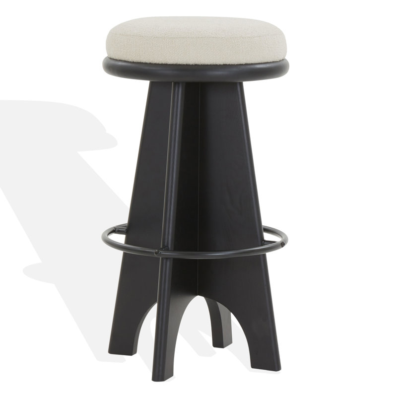 Bellarita Round Stool, Bar Stool (29” Seat Height), Black