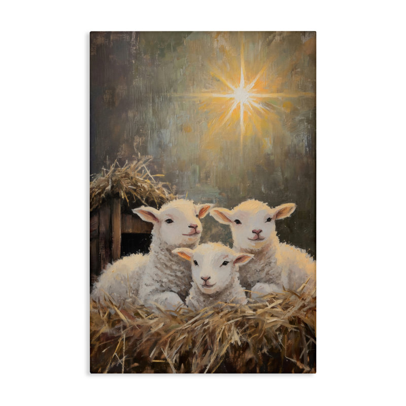 Agneaux festifs en toile stable, design par Petal Prints Design
