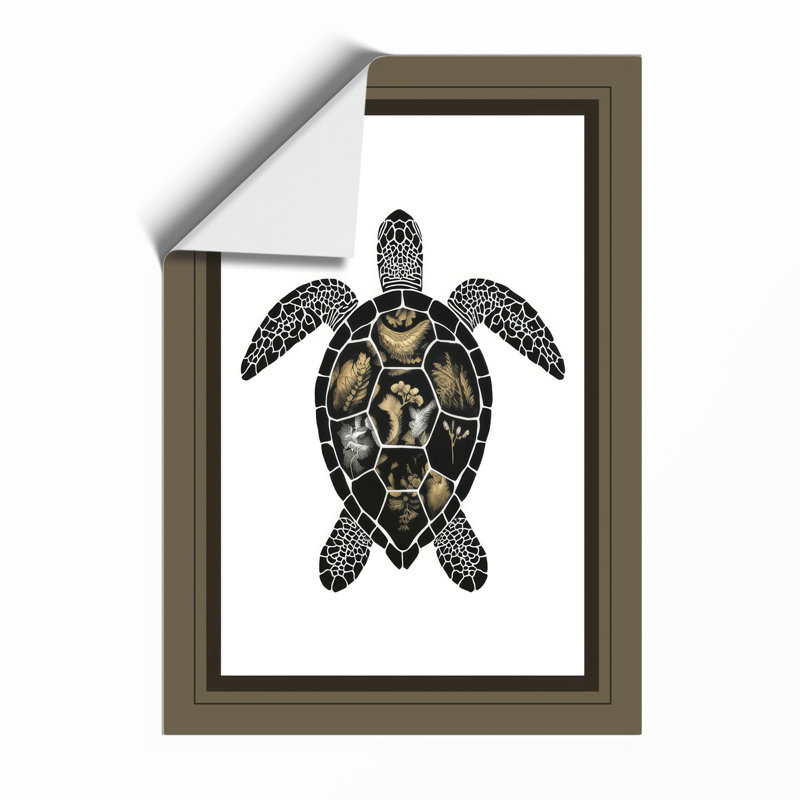 Anatomical Turtle Study Minimalist - Framed Print, A1 - 84.1 x 59.4 cm, Unframed