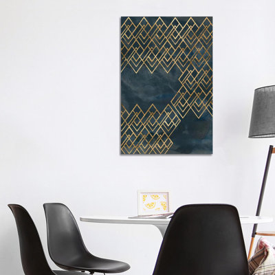 " Deco Pattern In Blue IV " by June Erica Vess