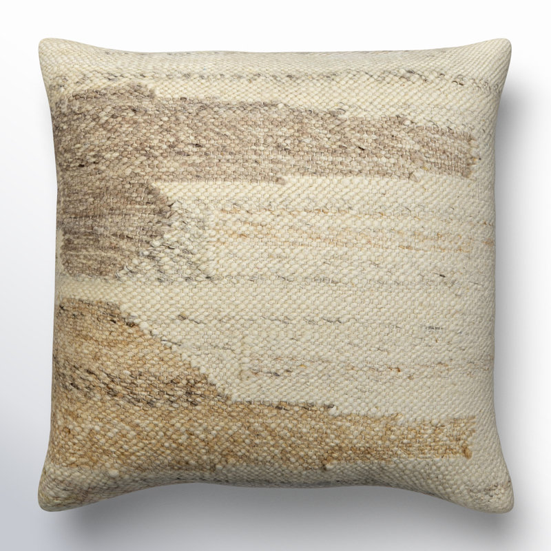 Dia Wool Throw Pillow, Pillow Cover Only - No Insert, 22" H x 22" W