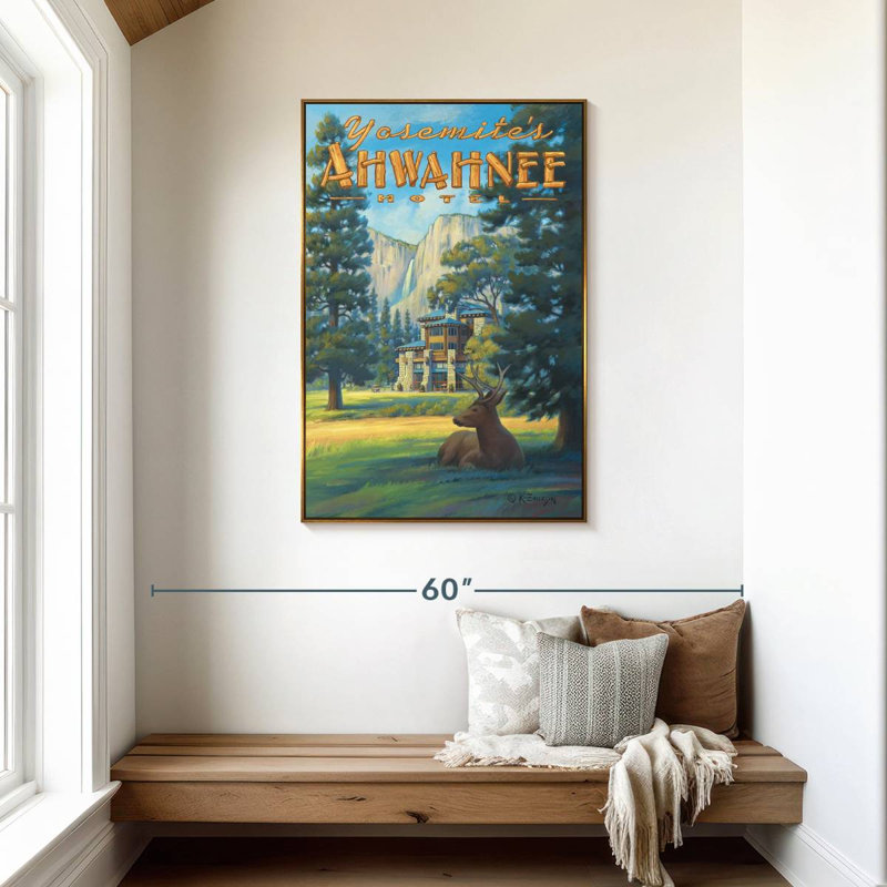 Ahwahnee Hotel, Cadre flottant doré, 29 po x 43 po