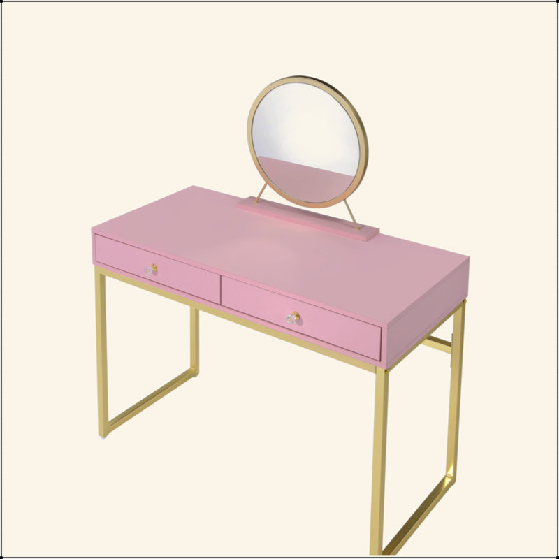 Vanity Desk W/Mirror & Jewelry Tray