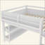 Lit mezzanine avec bibliothèques, boîtes et tiroirs à plusieurs rangements, lits mezzanine bas en bois massif avec bureau et tableau noir, aucun sommier nécessaire-1084141460-1084141462
