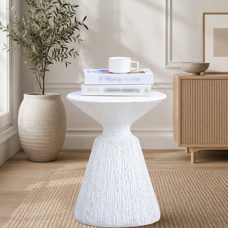 Table d'appoint d'extérieur en marbre texturé MGO