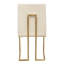 Ensemble de (2) chaises Skyline en tissu crème avec structure en métal doré poli