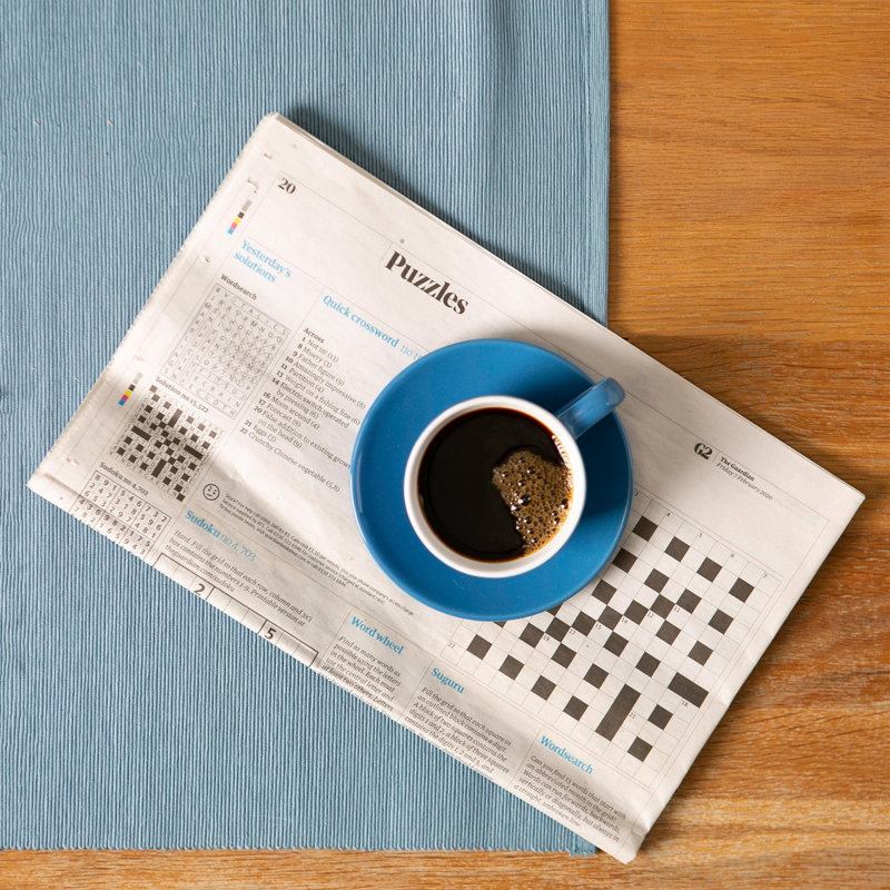 Porcelain Espresso Cup and Saucer, Blue