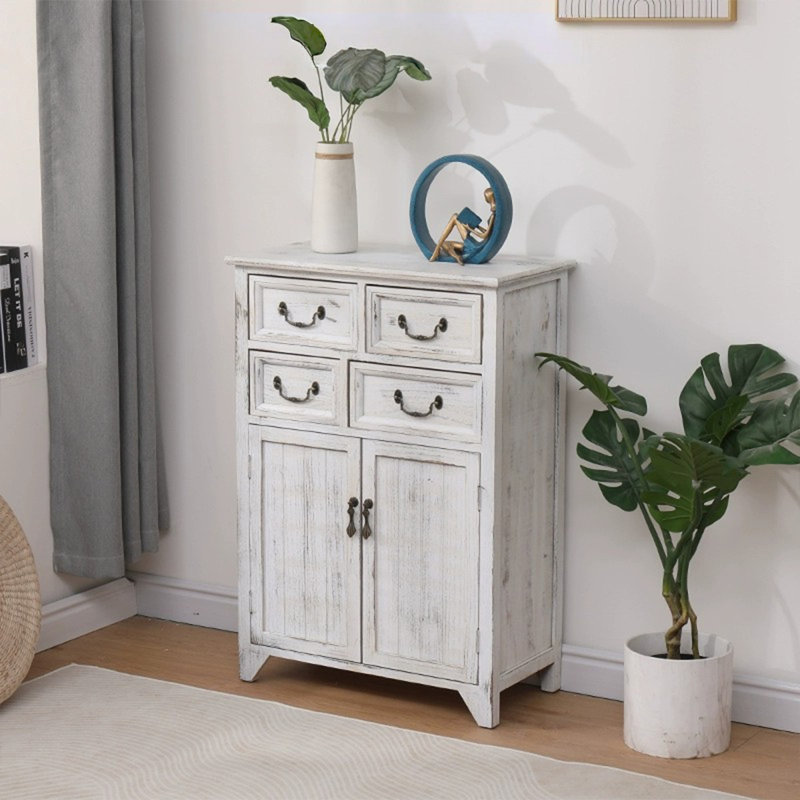 Console rectangulaire en bois manufacturé blanc massif, H 33,46 po x l 23,62 po x P 12,6 po, Blanc