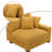 Milbrey Upholstered Orange Corduroy Armchair with Pillow Back and Solid Wood Legs-271202499-289040734