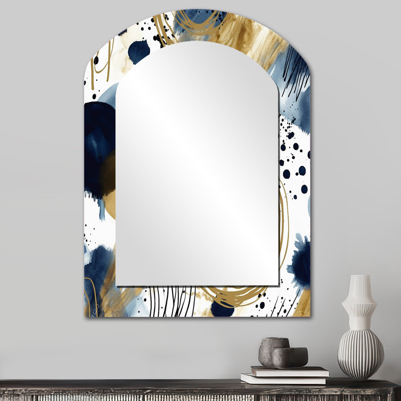 Larkson - Miroir abstrait en métal, 34 po x 25 po