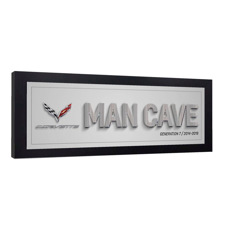 Corvette Génération 7 «Man Cave», art textuel encadré