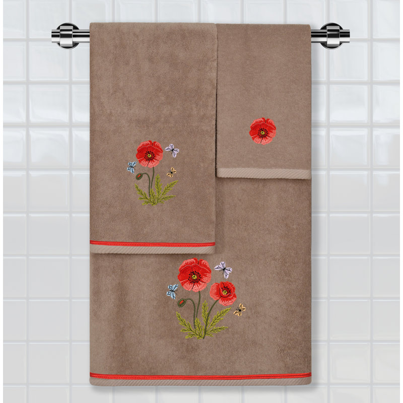 4 Piece Turkish Cotton Towel Set, Cocoa