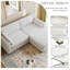 Canapé modulaire rembourré en velours côtelé beige 3 pièces avec dossier et coussin Maelina-235248768