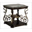Table de bout avec plateau en verre