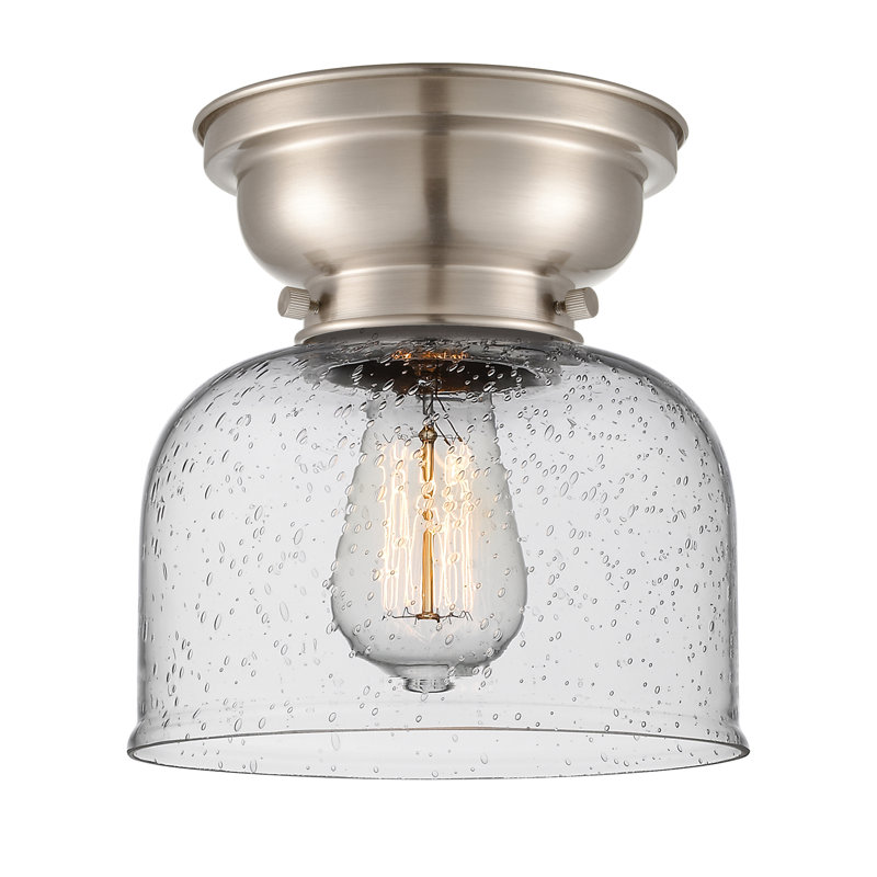 Plafonnier encastré 8 lumières Moody, Ampoule non incluse, Grainé, Nickel satiné brossé