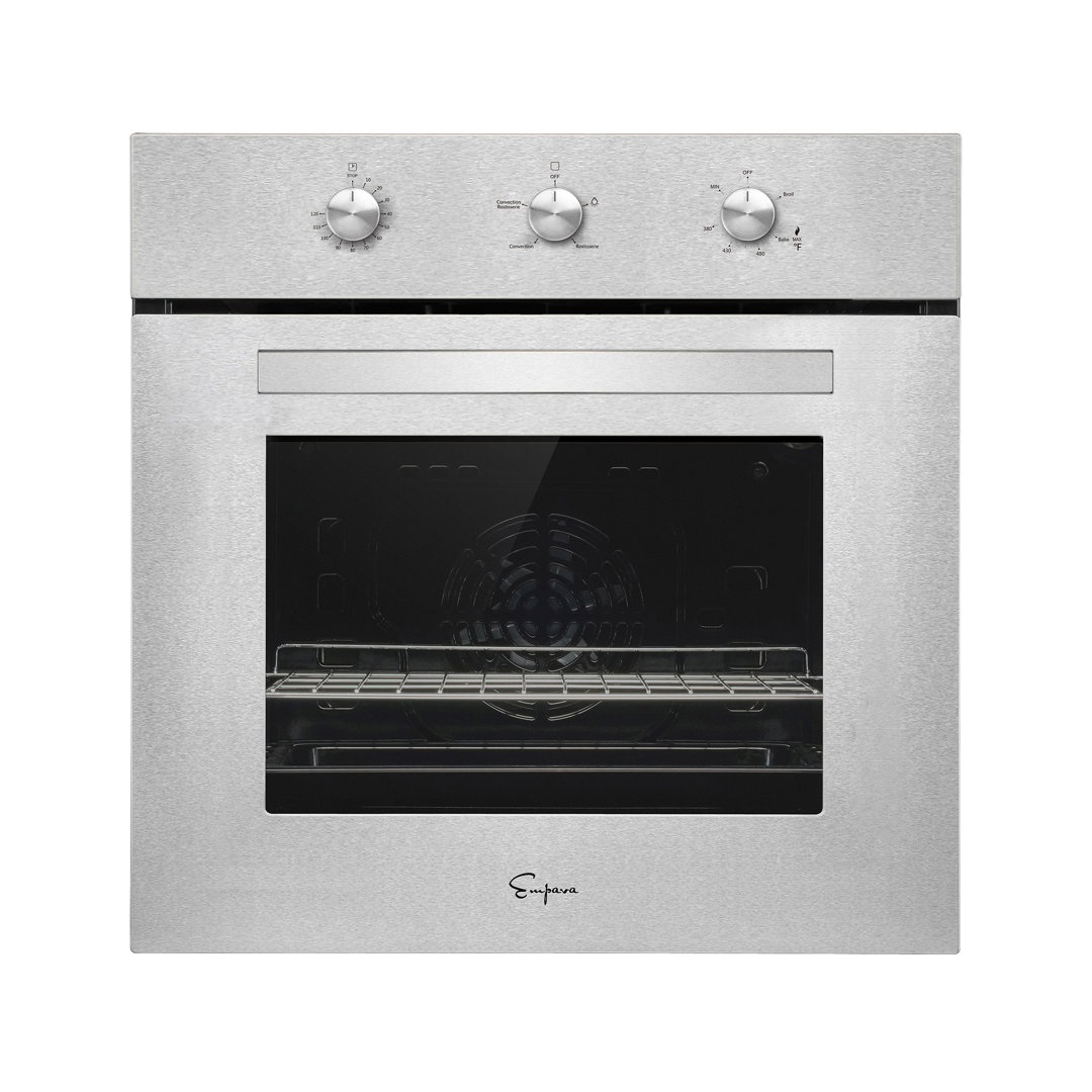 Empava 24 in. Liquid Propane Gas Single Wall Oven, 2.3 cu. ft. Capacity, Knob Control Kitchen Compact Convection Oven, in Stainless Steel Empava