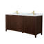 Meuble-lavabo double autoportant 72 po avec plateau en marbre Palmilla-114678957-114678955
