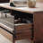 Solid wood coffee table with retro design