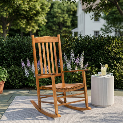 Chaise berçante de patio en bois massif Classic (ensemble de 2)