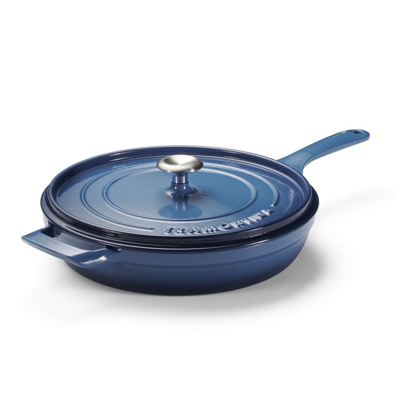 Tramontina Enamelled Cast Iron Saute Pan 30 cm, Blue