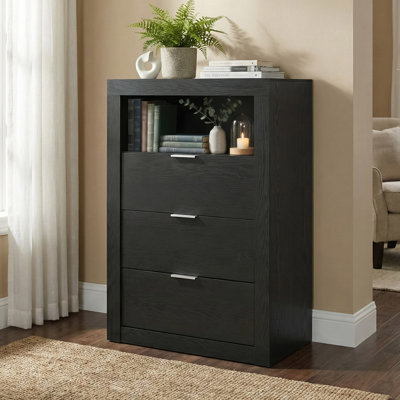 Commode 3 tiroirs avec tablette Hildebran