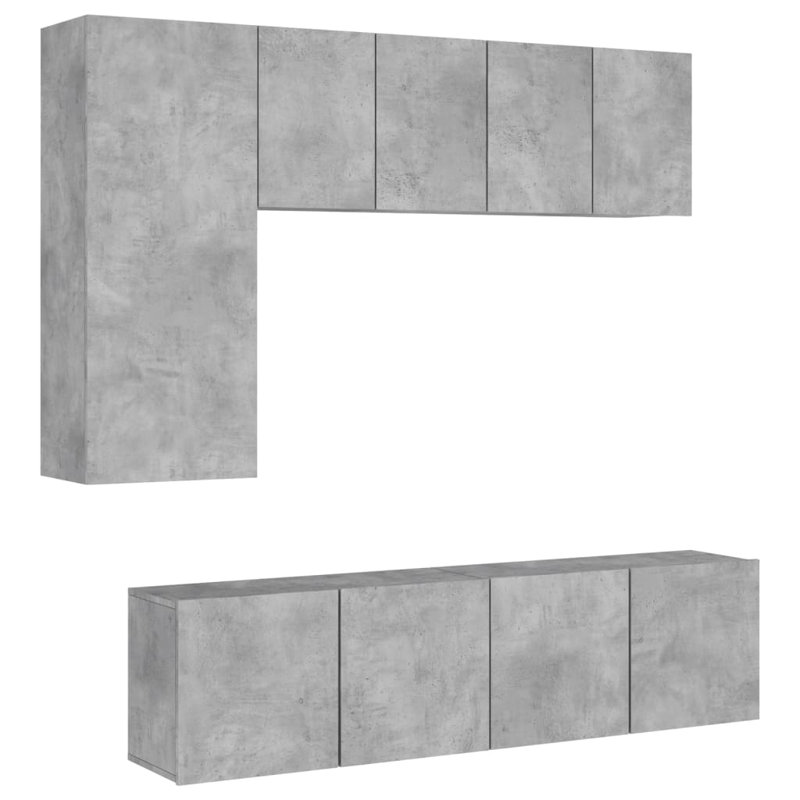 Niekia Unfinished Entertainment Center for TVs up to 24" with Fireplace Included, Concrete Grey