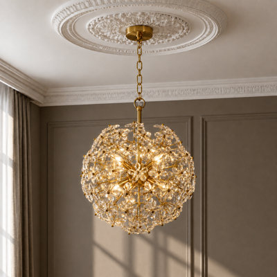 Kethe 8-Light Global Crystal Chandelier