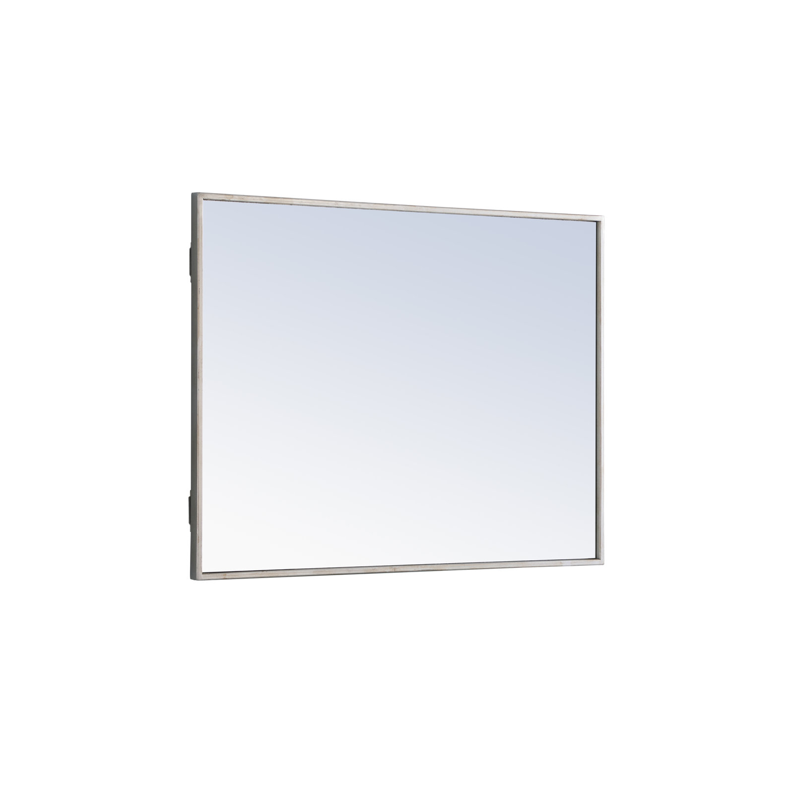 Sabine Metal Rectangle Wall Mirror, 32" x 24", Silver