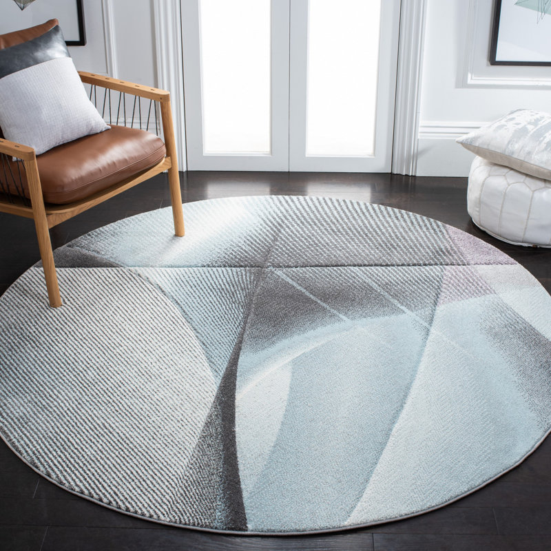 Vilica Performance Abstract Rug, Round 6'7"