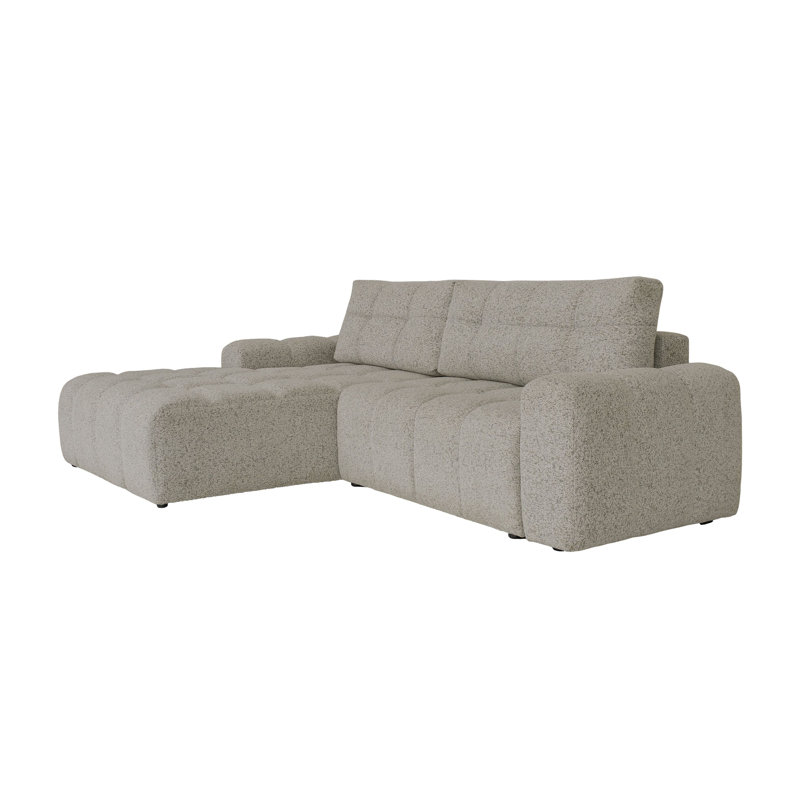 Sofa Bed, 94cm H x 268cm W x 184cm D, Left -sided, in Grey