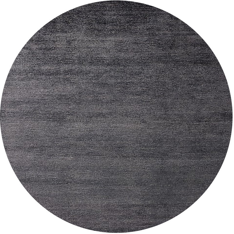 Tapis oriental gris / noir, Rond 8 pi