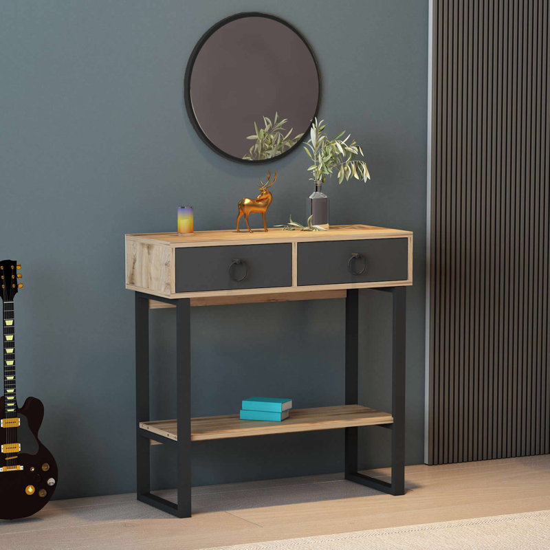 Console Table Haig, Light Oak/Antihracite