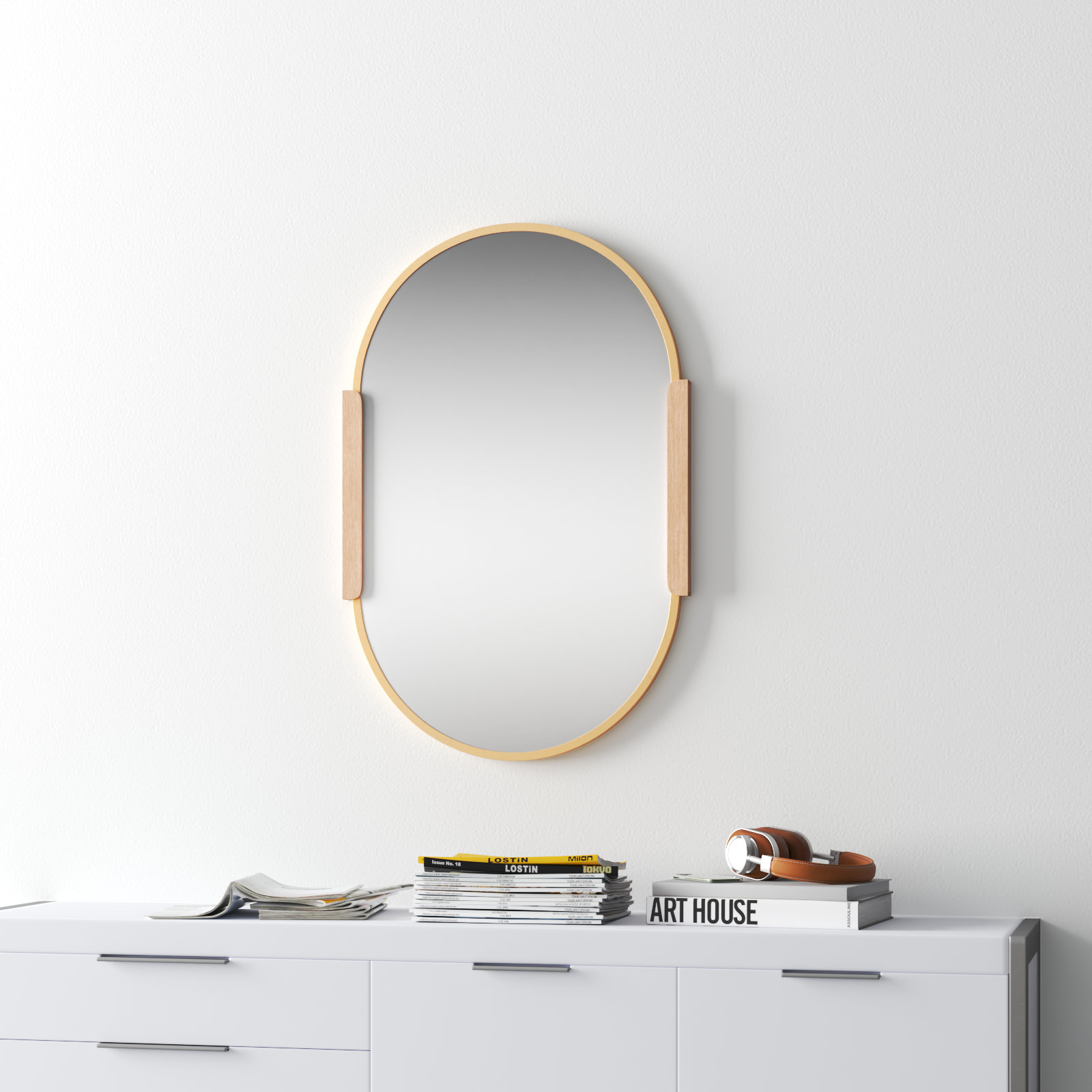 Alby Metal Oval Wall Mirror