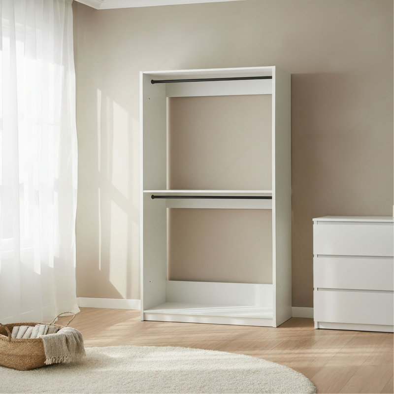 Garde-robe en bois 32 "avec tringles Prosper