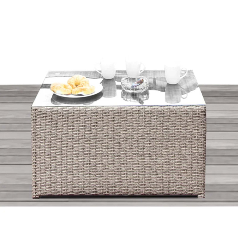 Fully Assembled Coffee Table, Gray Mix