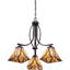 Lustre classique / traditionnel à 3 lumières avec abat-jour Lalaine
