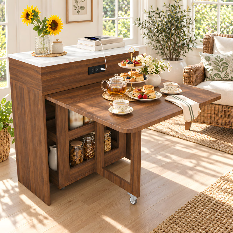 41-Inch Foldable Dining Table, Extendable Dining Table,2-4 People