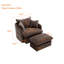 Fauteuil d'appoint pivotant avec repose-pieds-779016226