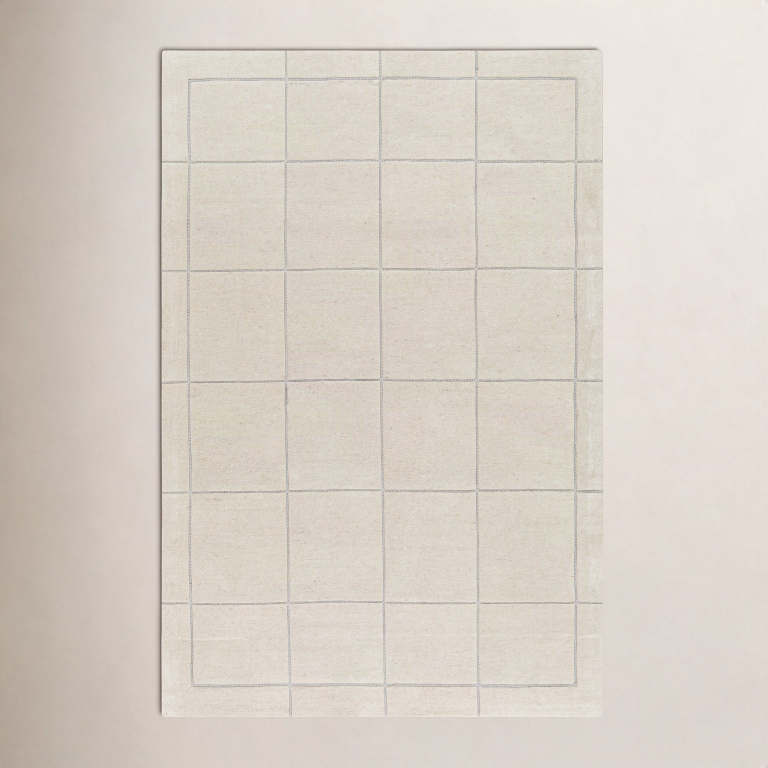Mallory Hand-Woven Pearl Geometric Rug, Rectangle 6' x 9'