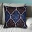 Ensemble de housse de coussin en lin brodé bleu et brun - Décoration de Noël 18 po x 18 po pour canapé-1035212625-1035212654