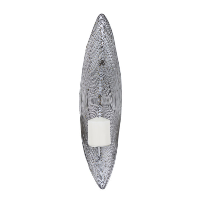 Daymont Steel Candle Wall Light, Silver