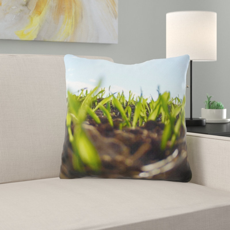 Housse et insert de coussin carré en gazon