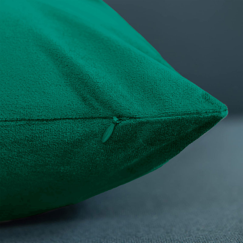 Luxury Velvet Soft Decorative Throw Cushion Cover Set of 8 Cases , Dark Green