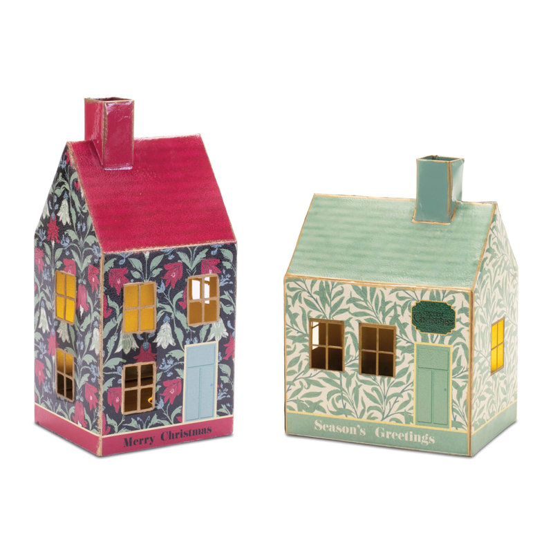 Ensemble de 2 maisons de vacances à DEL en métal