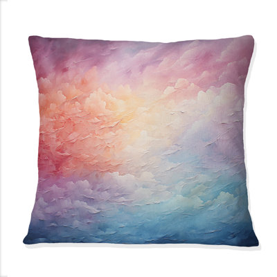 «Colorful Sky Photo Misty Morning» - Coussin décoratif imprimé ciel