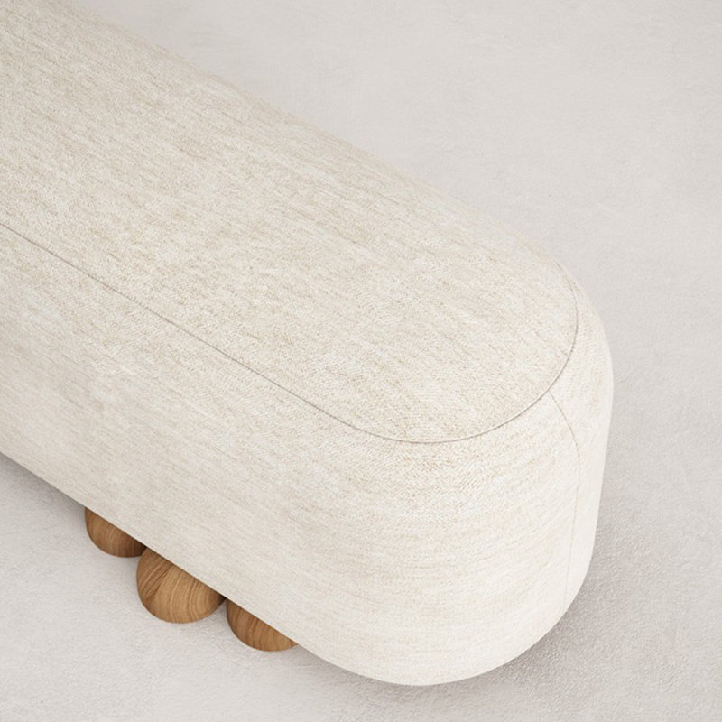 Banc rembourré en mélange de coton Gwyndaf